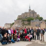 Groupe des participants à l'Europa Festival au Mont St Michel